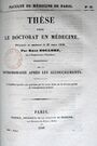 Thèse de mèdecine