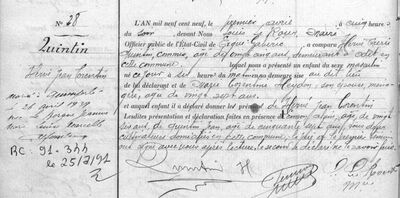 Acte de naissance 1909