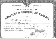 Médaille d'honneur du travail