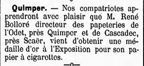 Union Agricole, 08/1900