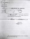 Récépissé du brevet